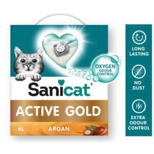 Arena aglomerante Sanicat Active Gold – Aceite de Argán